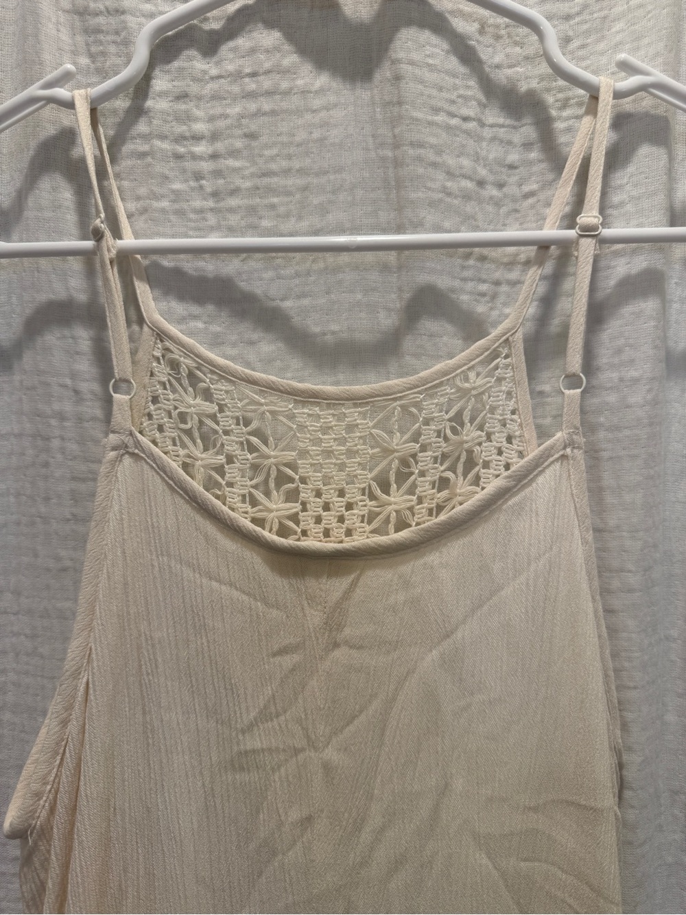 Mossimo Cream Crochet High Neck Halter Maxi Dress - Picture 7 of 8